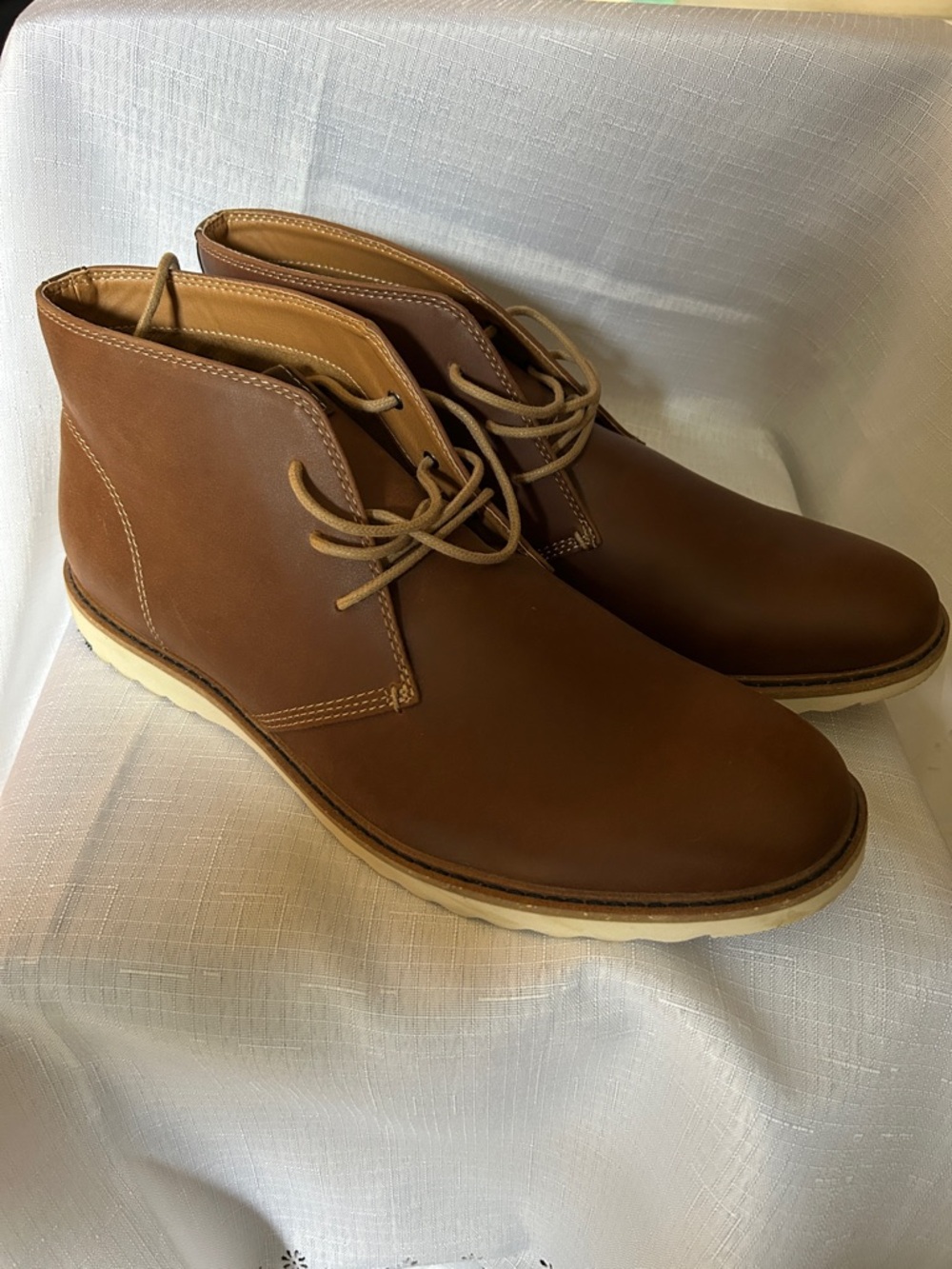 Aldo Tan Brown Leather Chukka Boots